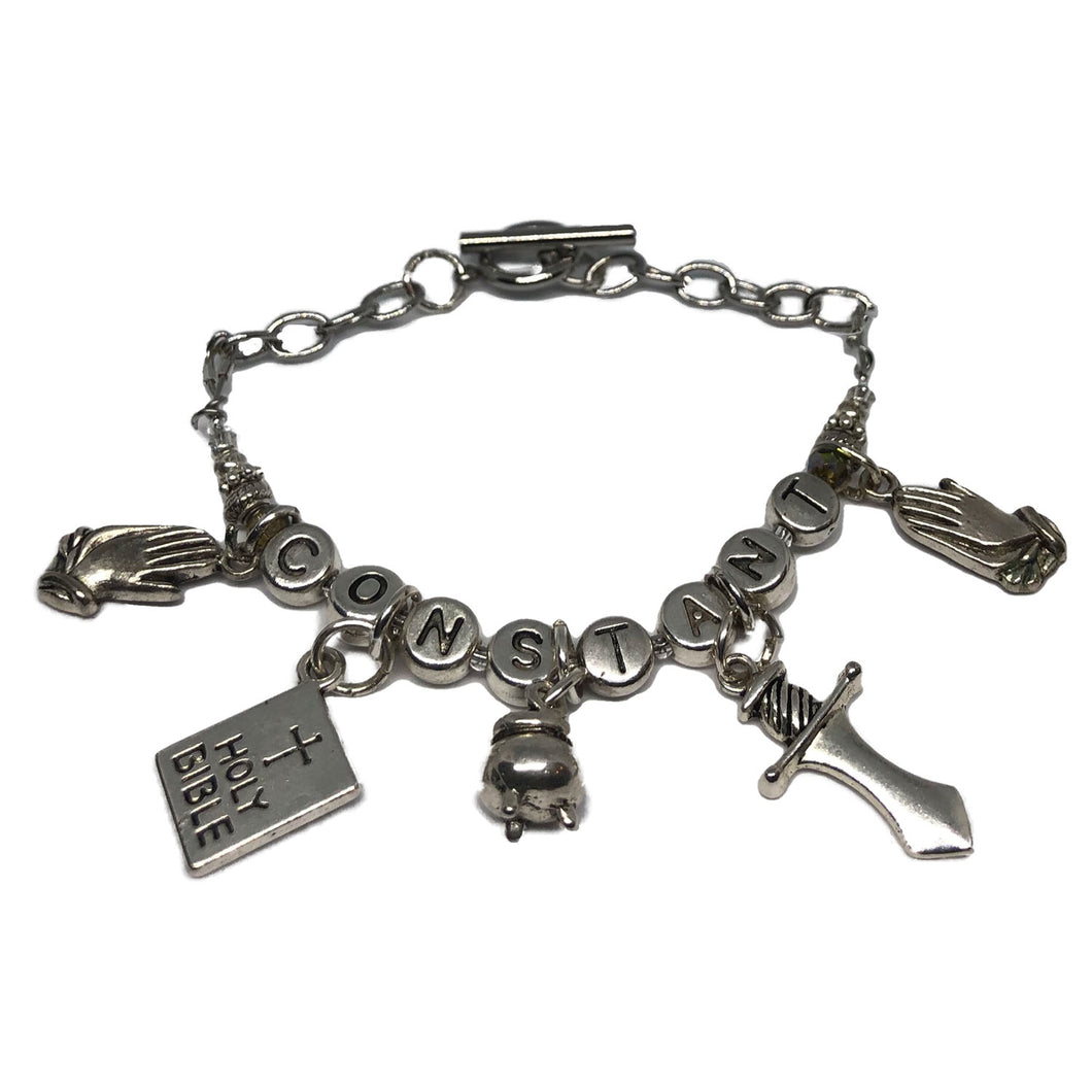 Promise Collection - Alpha-Coin Bracelet: CONSTANT